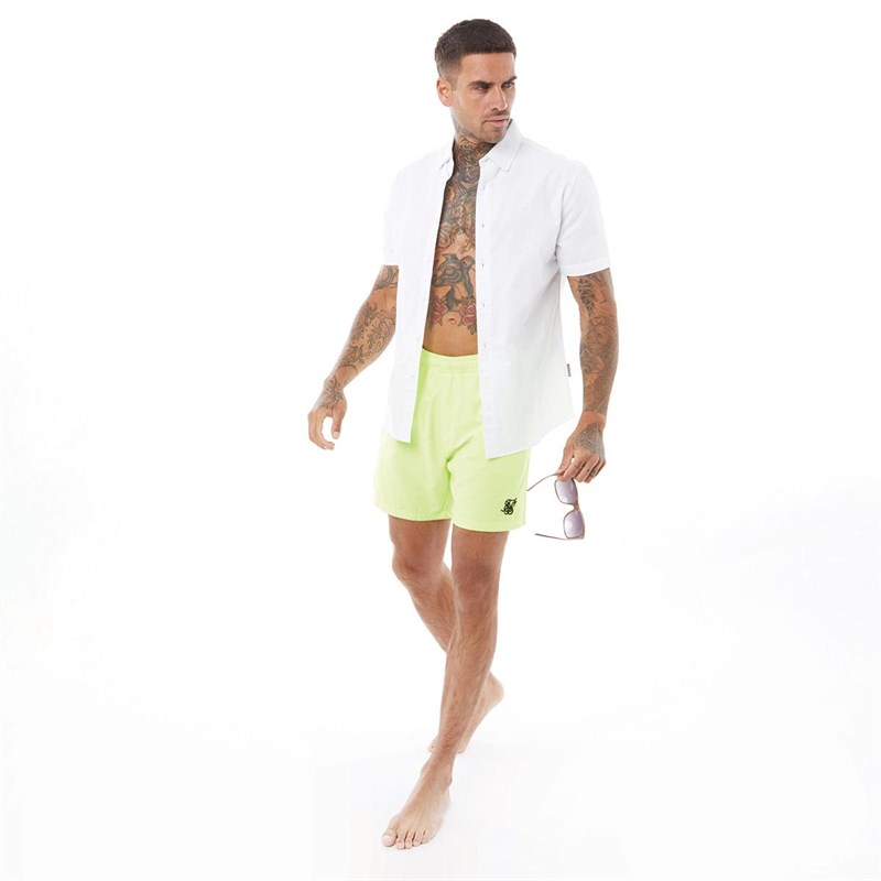 SikSilk Mens Fluro Swim Shorts Fluro Yellow