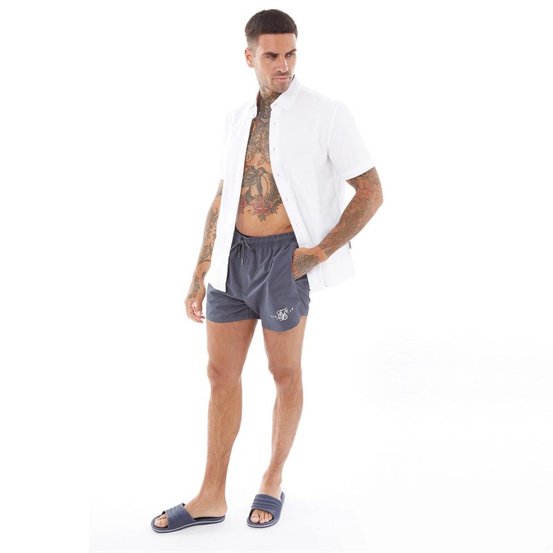 SikSilk Mens Standard Swim Shorts Navy