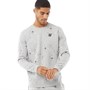 SikSilk Mens Oversized Paint Splatter Sweater Grey Marl