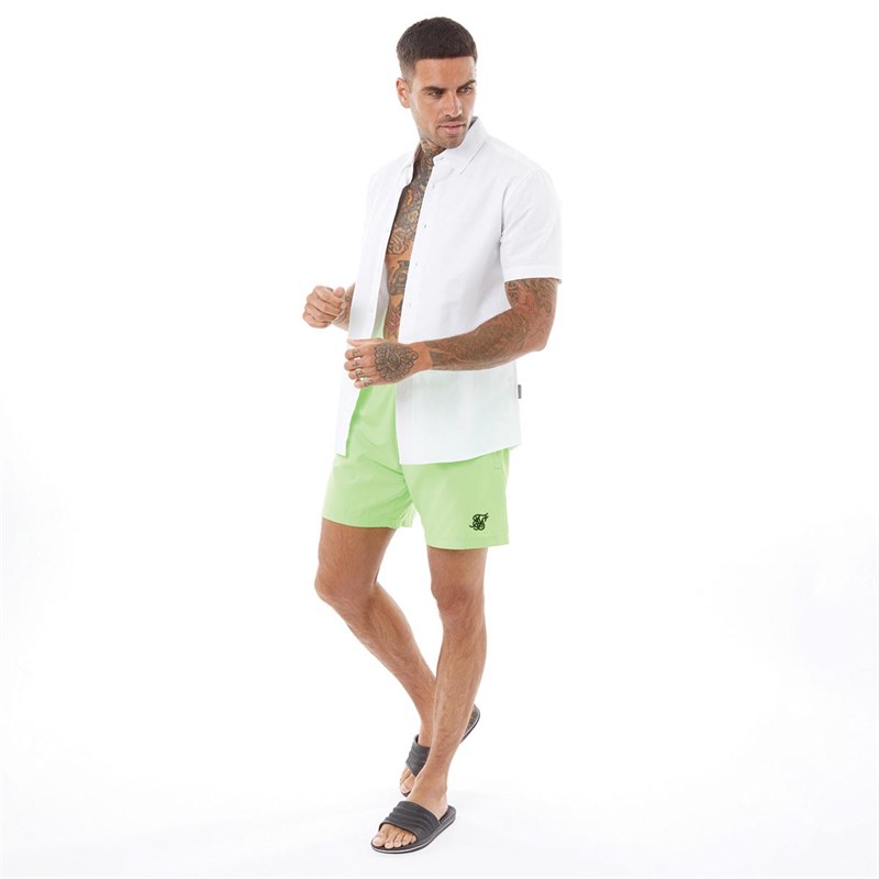 Buy SikSilk Mens Fluro Swim Shorts Fluro Green