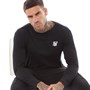 SikSilk Mens Long Sleeve Gym T-Shirt Black
