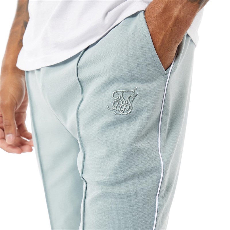SikSilk Mens Script Pleated Shorts Teal