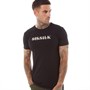 SikSilk Mens Oversized Dual Script Logo T-Shirt Black