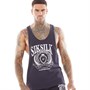 SikSilk Mens Varsity Racer Vest Navy
