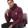 SikSilk Mens Core Zip Through Funnel Neck Hoodie Burgundy