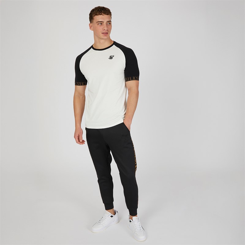 SikSilk Mens Muscle Fit Joggers Black