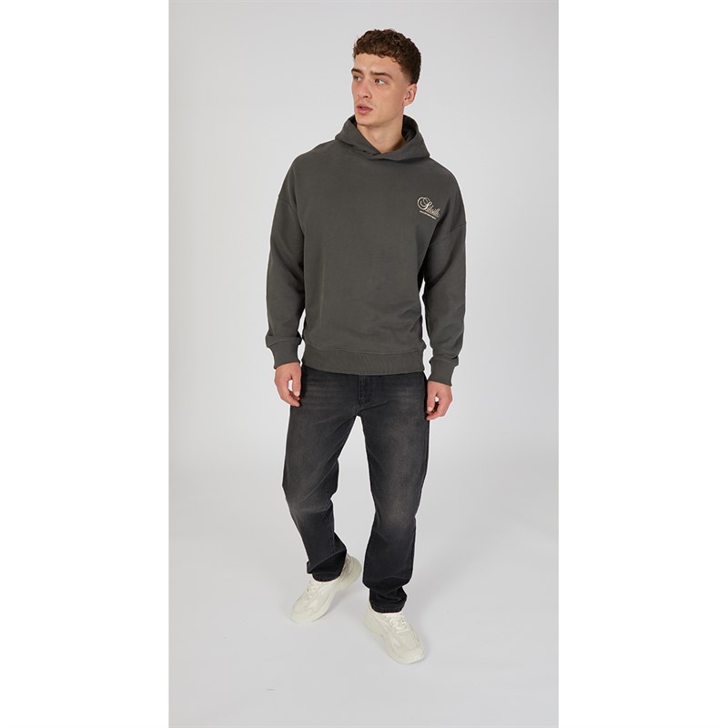 SikSilk Mens Graphic Hoodie Grey