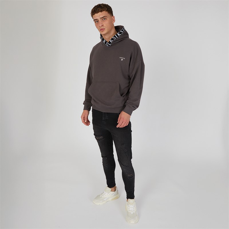 SikSilk Mens Hoodie Grey