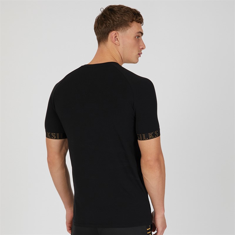 SikSilk Mens Tech T-Shirt Black