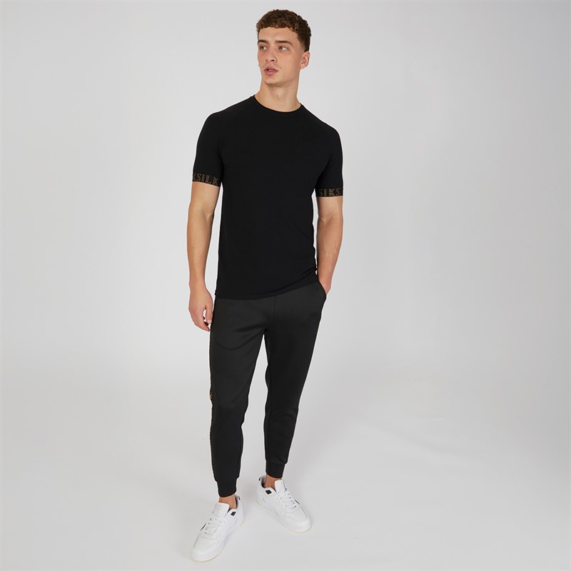 SikSilk Mens Tech T-Shirt Black