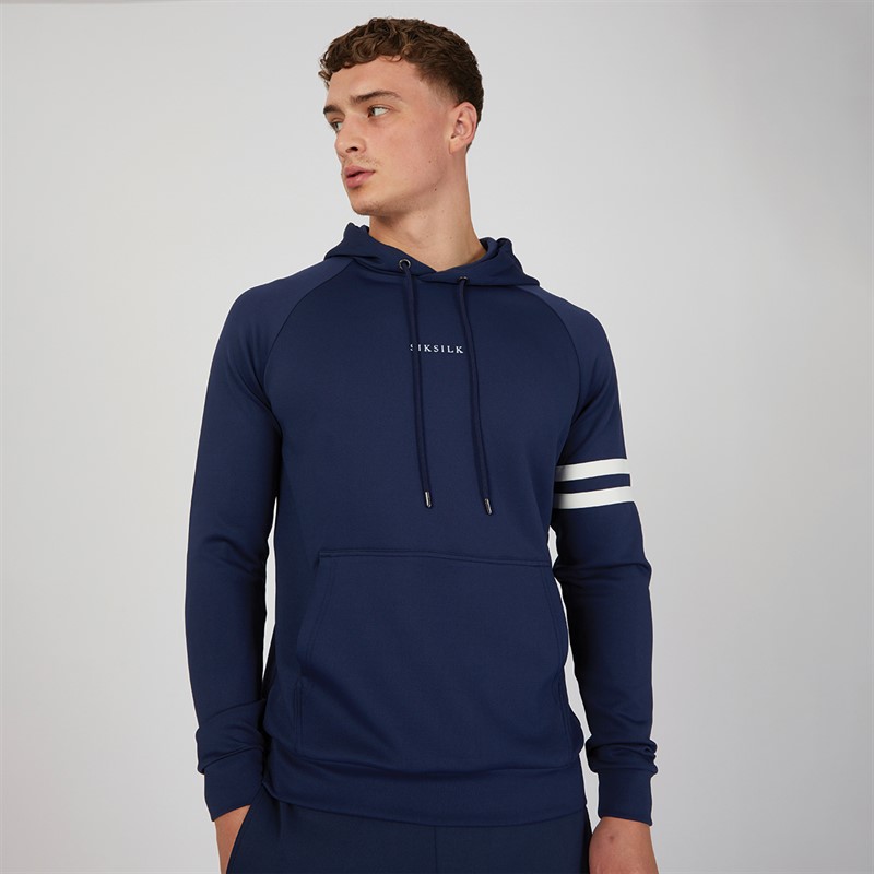 Buy SikSilk Mens Muscle Fit Hoodie Navy