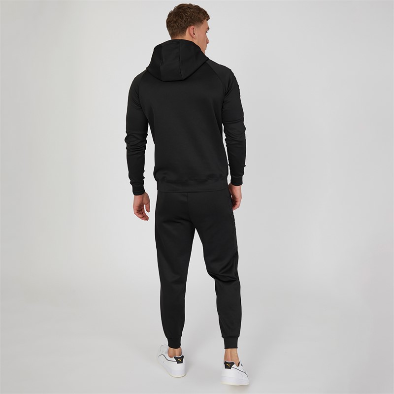 SikSilk Mens Hoodie And Joggers Set Black