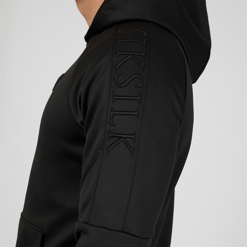 SikSilk Mens Hoodie And Joggers Set Black