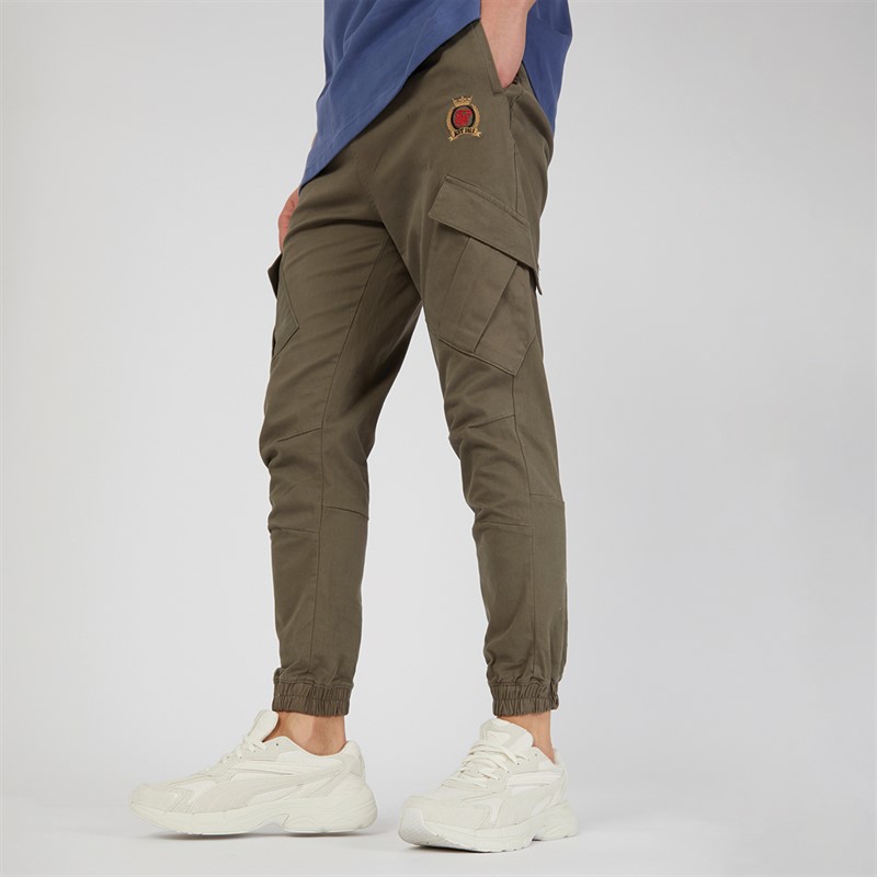 SikSilk Mens Cargo Pants Brown