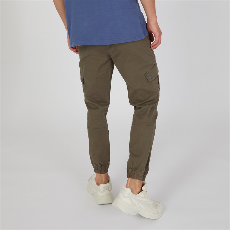 SikSilk Mens Cargo Pants Brown