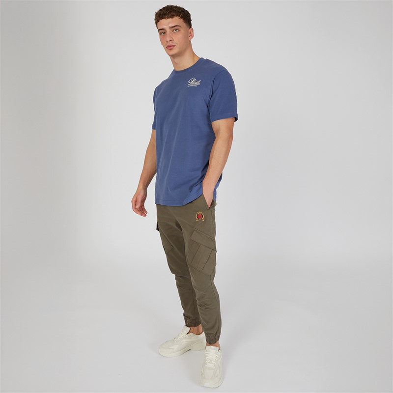 SikSilk Mens Cargo Pants Brown