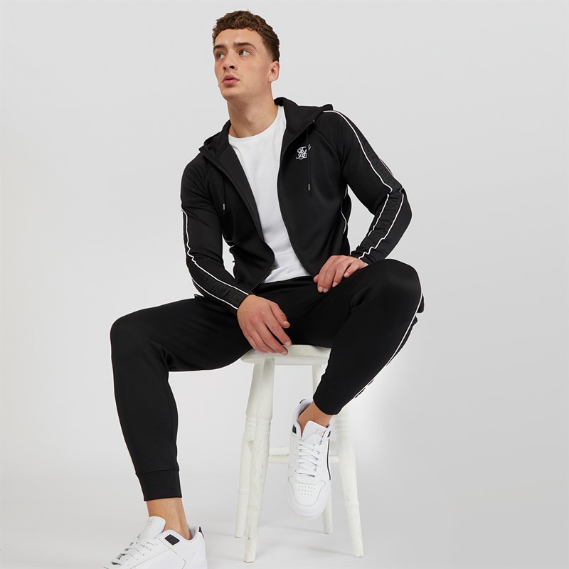 SikSilk Mens Tracksuit Black