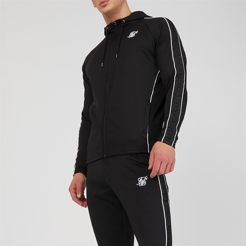 SikSilk Mens Tracksuit Black