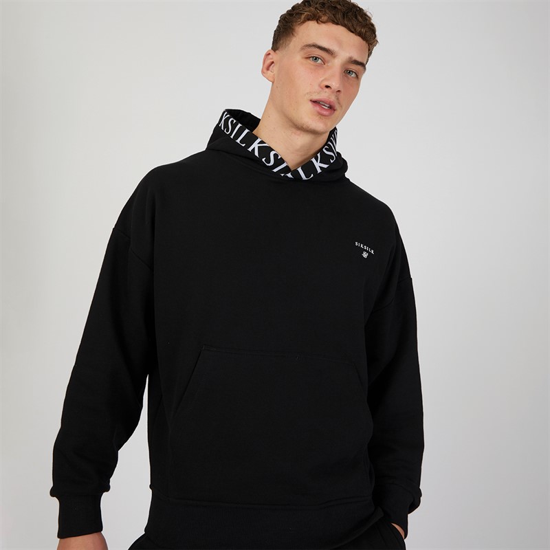 SikSilk Mens Hoodie Black