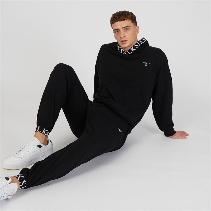 SikSilk Mens Hoodie Black