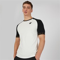 SikSilk Mens Tech T-Shirt White Black