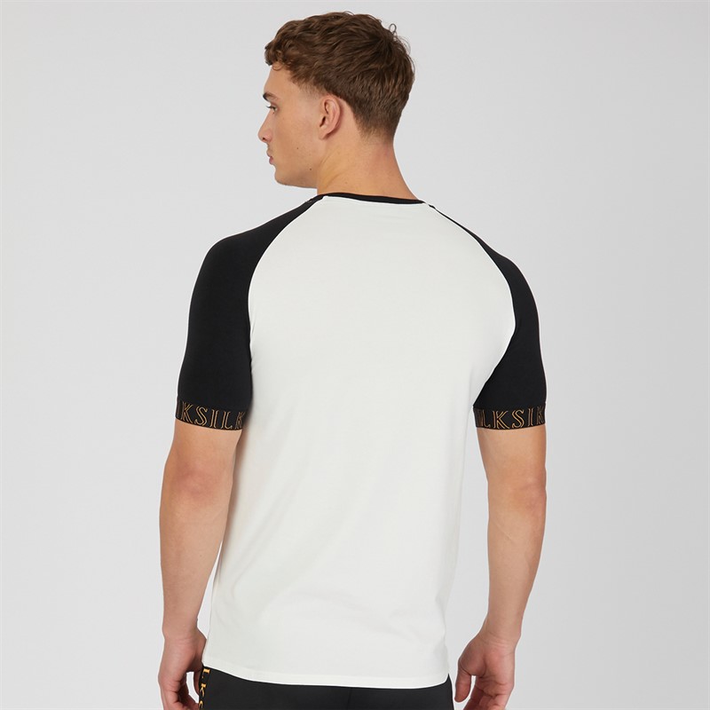 SikSilk Mens Tech T-Shirt White Black