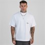 SikSilk o kroju oversized T-shirt dla niego kolor Biały