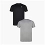 SikSilk Dwupak koszulek muscle fit dla niego kolor Czarny/Szary