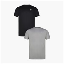 SikSilk Dwupak koszulek muscle fit dla niego kolor Czarny/Szary