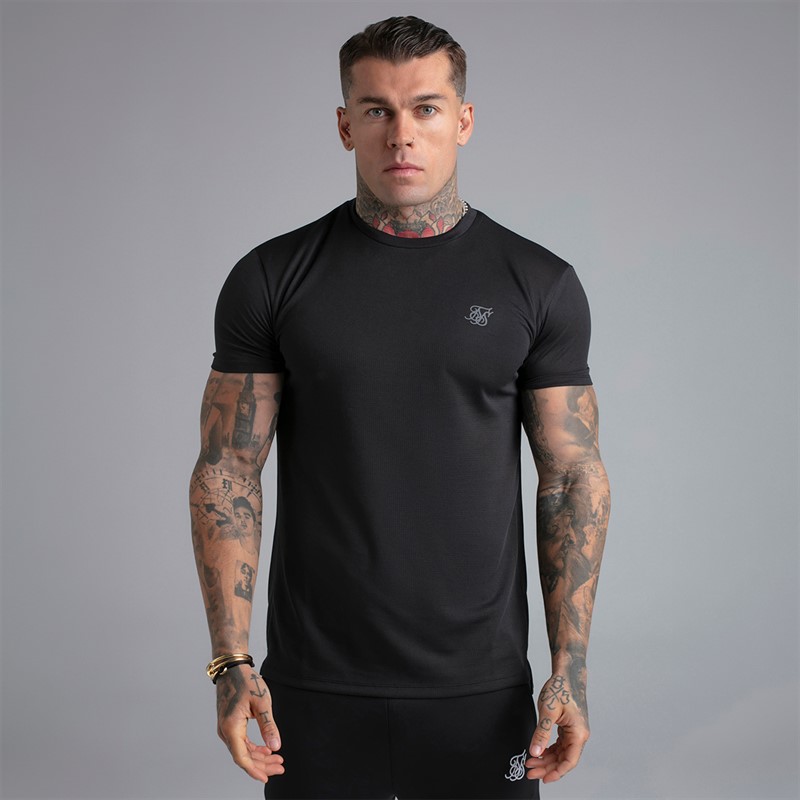 SikSilk Dwupak koszulek muscle fit dla niego kolor Czarny/Szary