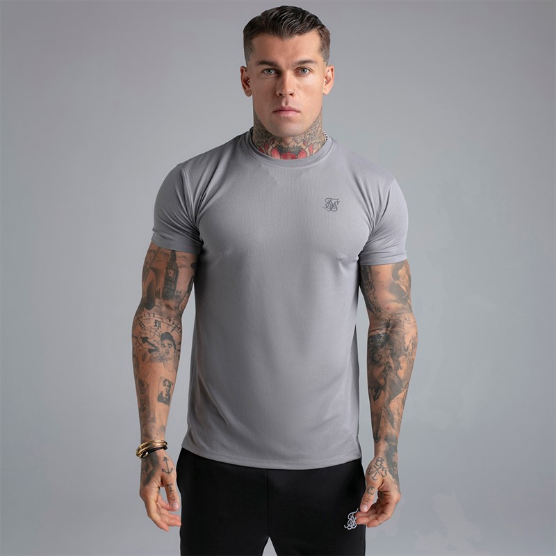 SikSilk Dwupak koszulek muscle fit dla niego kolor Czarny/Szary