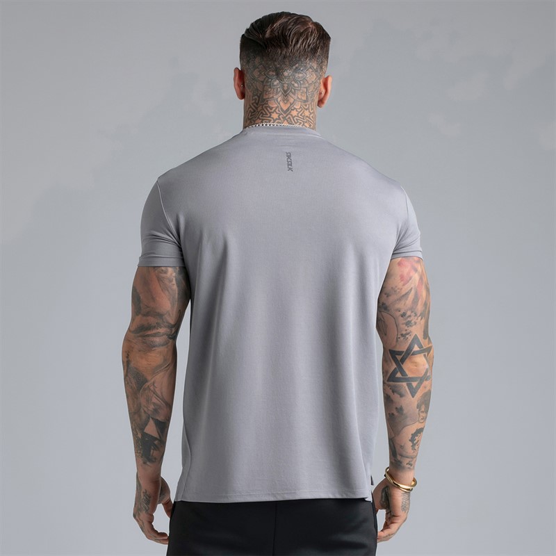 SikSilk Dwupak koszulek muscle fit dla niego kolor Czarny/Szary
