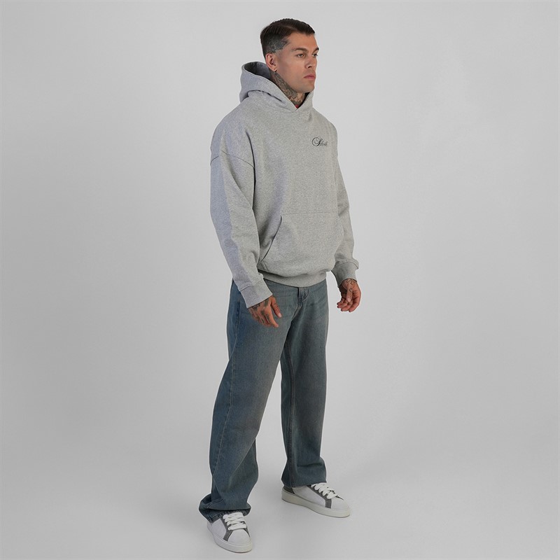 SikSilk Hoodie dla niego kolor Grey Marl