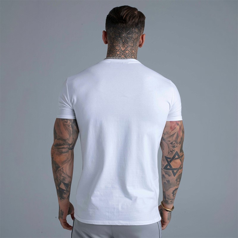 SikSilk Essentials T-shirt dla niego kolor Biały