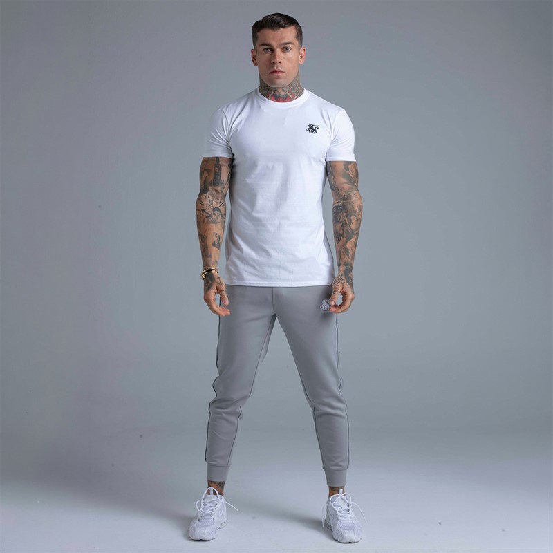 SikSilk Essentials T-shirt dla niego kolor Biały