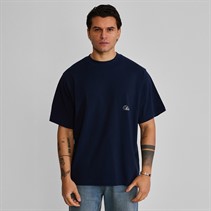 SikSilk o kroju oversized T-shirt dla niego kolor Navy