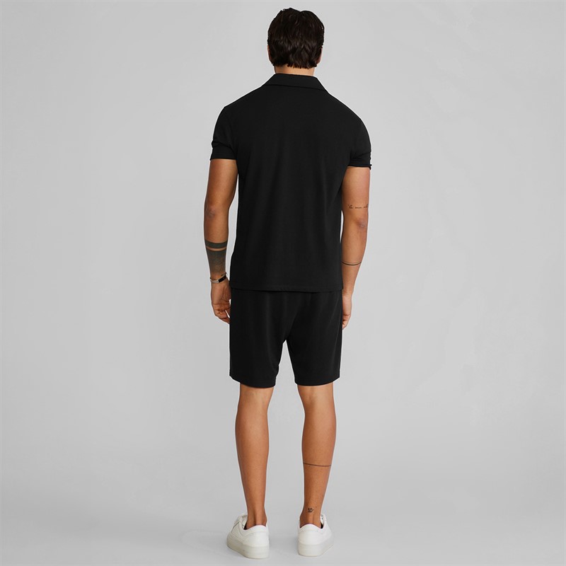 SikSilk Koszula koszulka polo i Wielopak szortów dla niego kolor Czarny