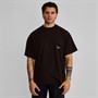 SikSilk o kroju oversized T-shirt dla niego kolor Brązowy