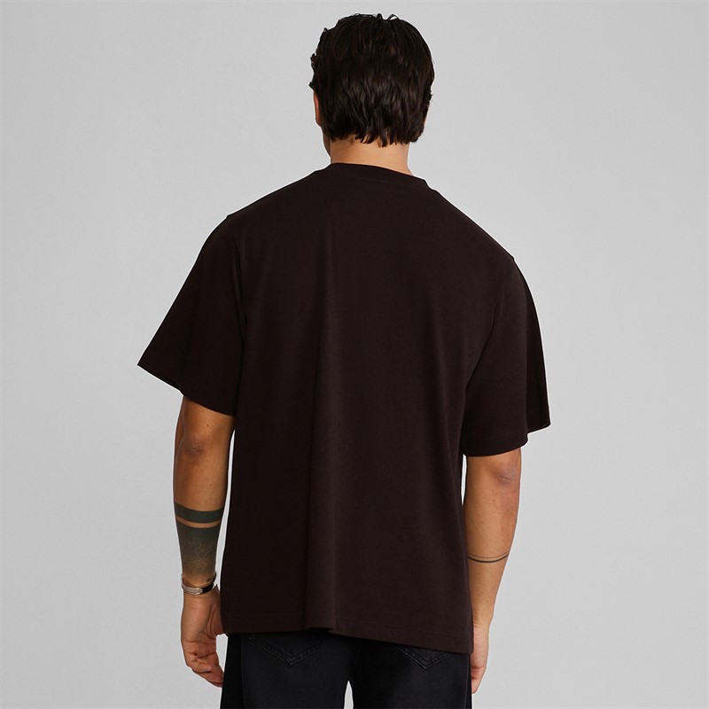 SikSilk o kroju oversized T-shirt dla niego kolor Brązowy
