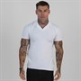 SikSilk koszulka polo z kołnierzem revere dla niego kolor Biały
