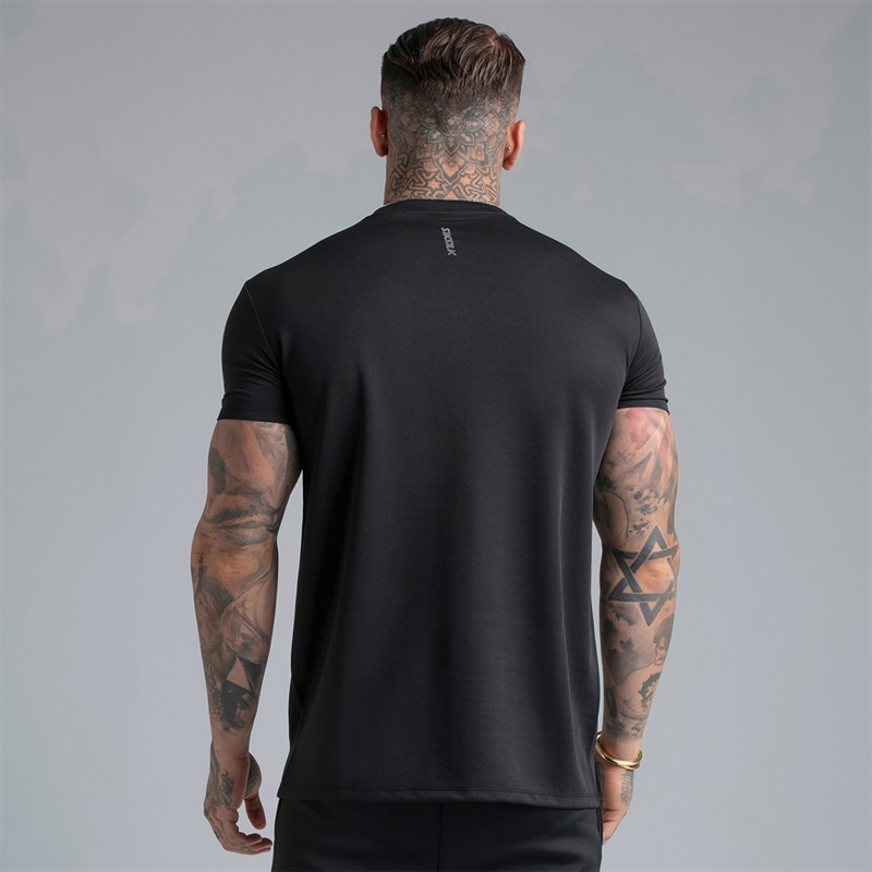 SikSilk T-shirt Muscle Fit dla niego kolor Czarny