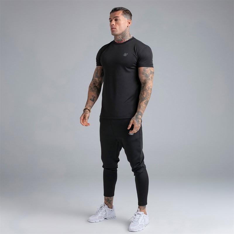 SikSilk T-shirt Muscle Fit dla niego kolor Czarny