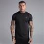 SikSilk Herre to pakke muscle fit t-shirts Sort