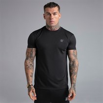 SikSilk Herre to pakke muscle fit t-shirts Sort