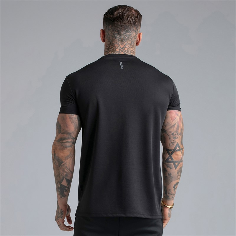 SikSilk Herre to pakke muscle fit t-shirts Sort
