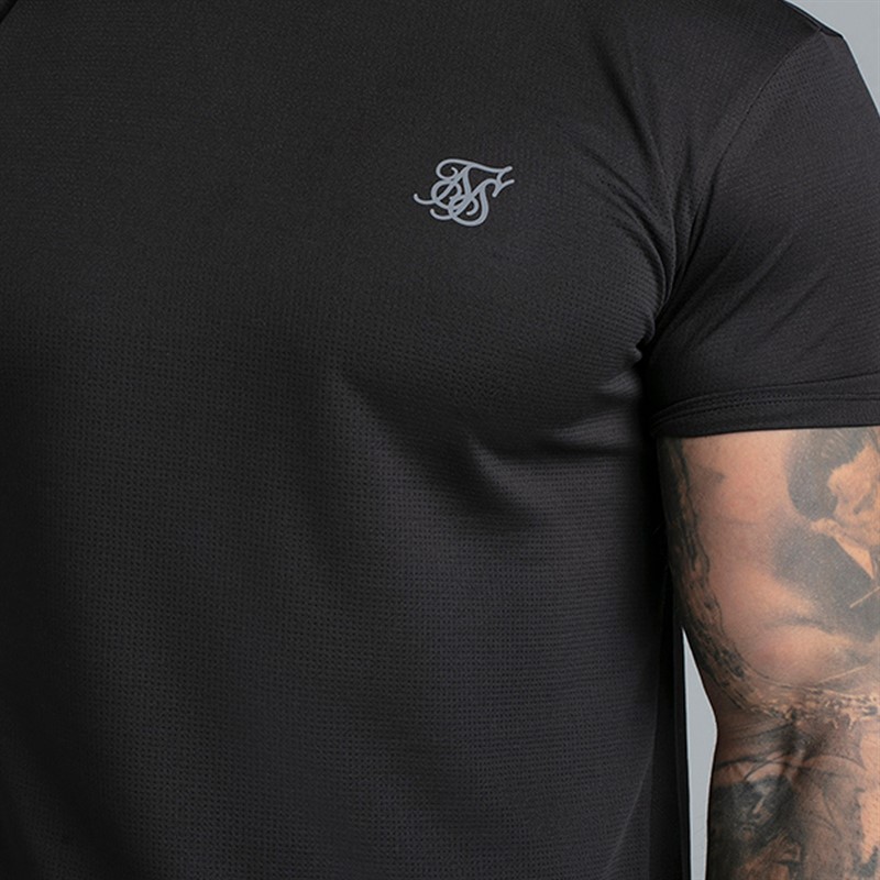 SikSilk Herre to pakke muscle fit t-shirts Sort