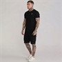 SikSilk Herre T-shirt Og Shorts Sæt Sort