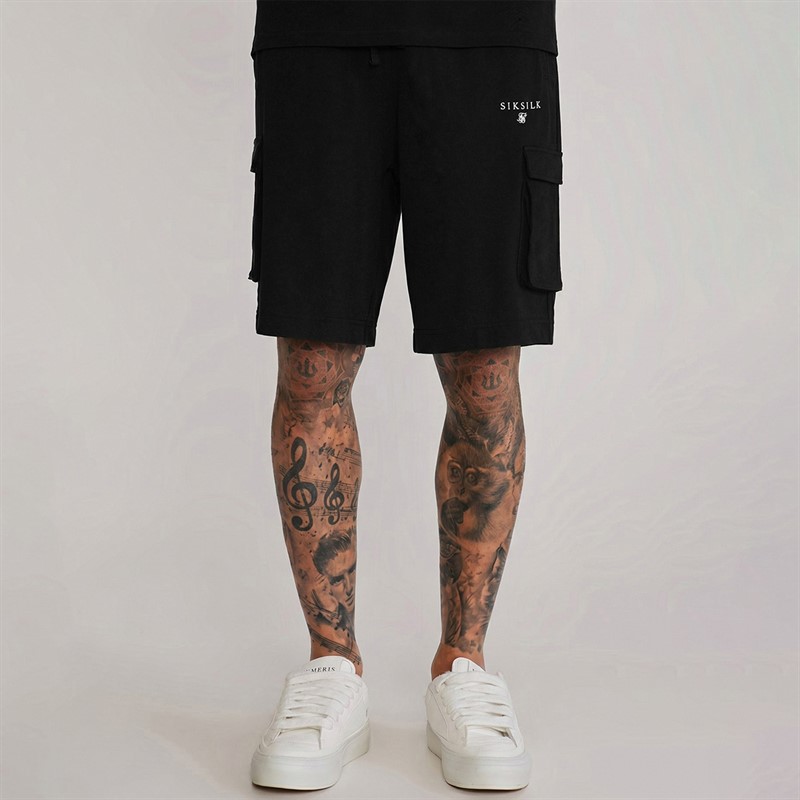 SikSilk Herre T-shirt Og Shorts Sæt Sort
