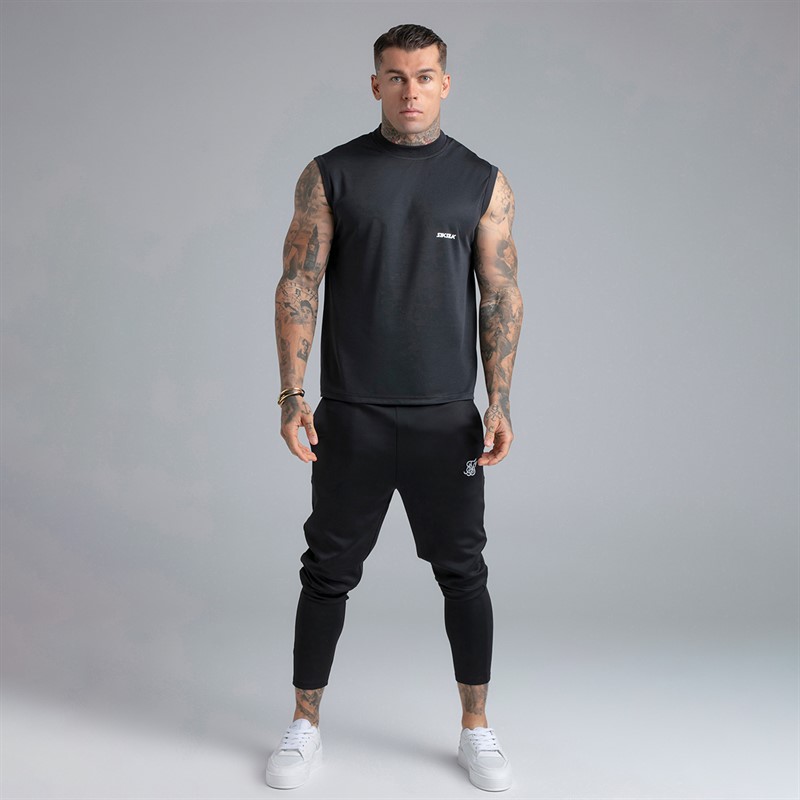 SikSilk Herre Ærmeløs T-shirt Sort