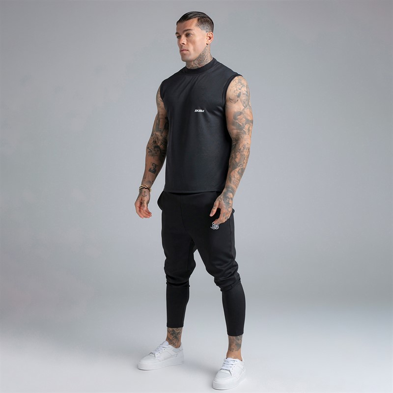 SikSilk Herre Ærmeløs T-shirt Sort